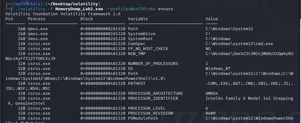 envars - encoded string