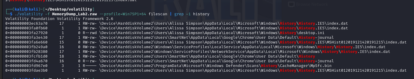browser history