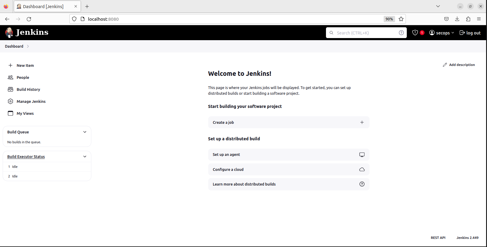 Jenkins main page