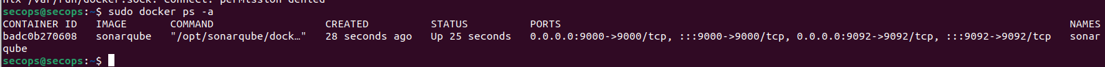 Container running