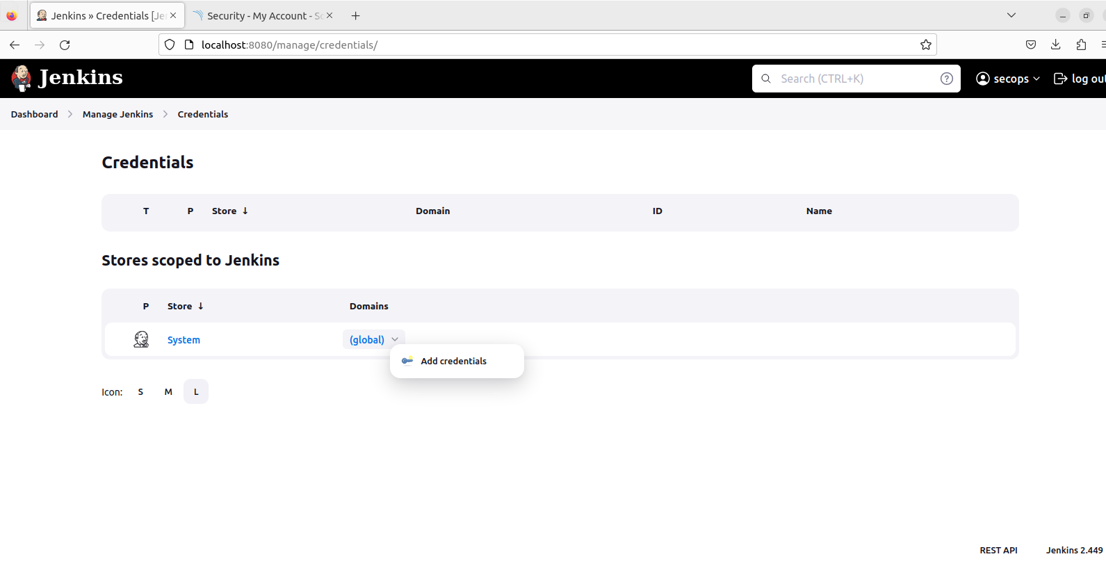 Add credential